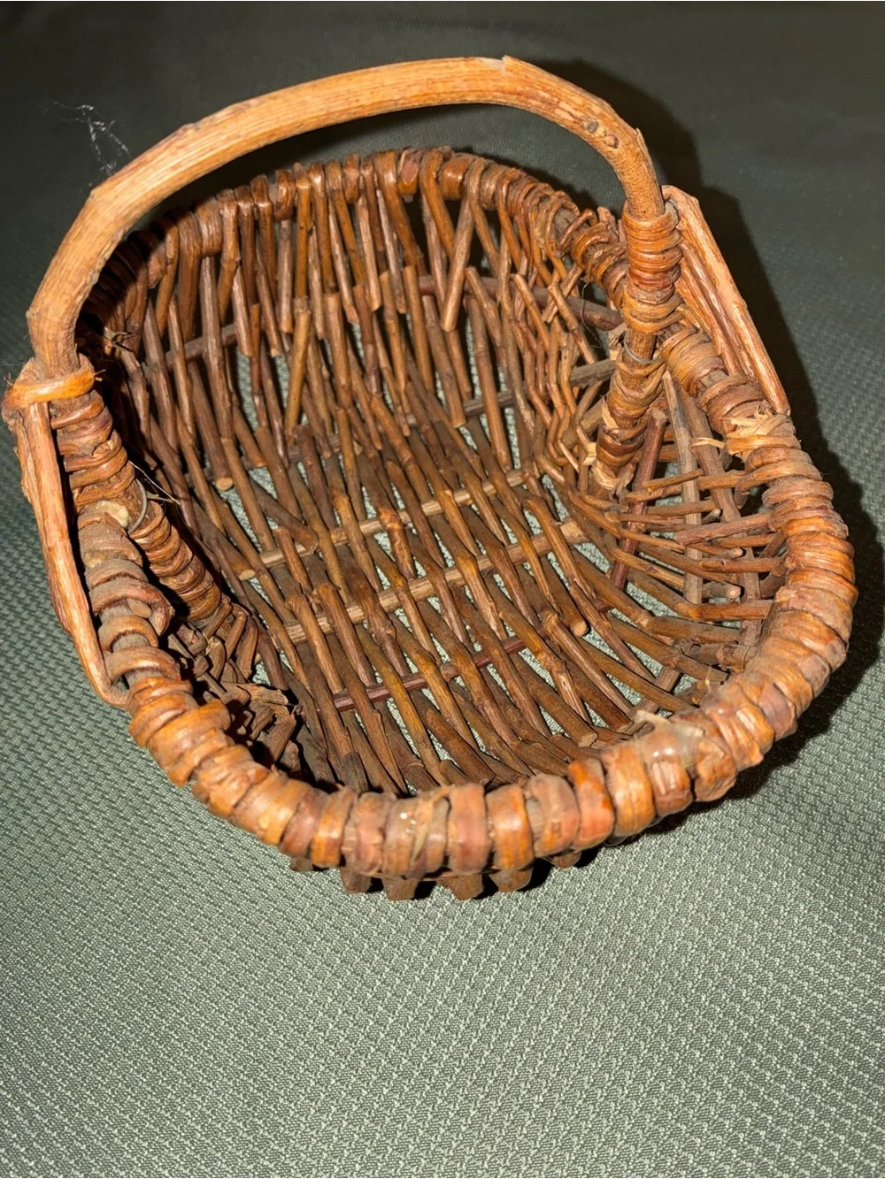 Small Decorative Wicker Basket with Handle